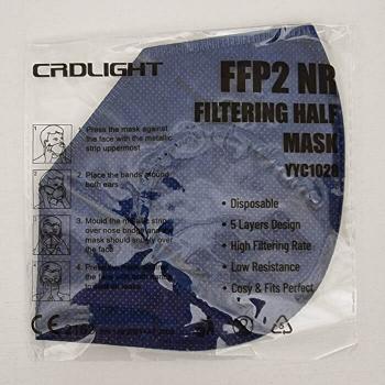CRDLIGHT FFP2 Mund-Nasen-Schutzmaske in navy blau zertifiziert einzeln verpackt online kaufen bestellen