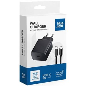 Ladegerät USB-C 25W mit Kabel von Blue Star Automaten Handy Shopster Linz