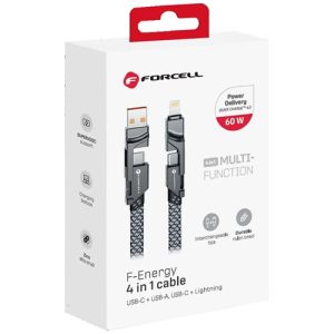 Ladekabel Multifunktional USB-Type-C Lightning 60W von Forcell Automaten Handy Shopster Linz